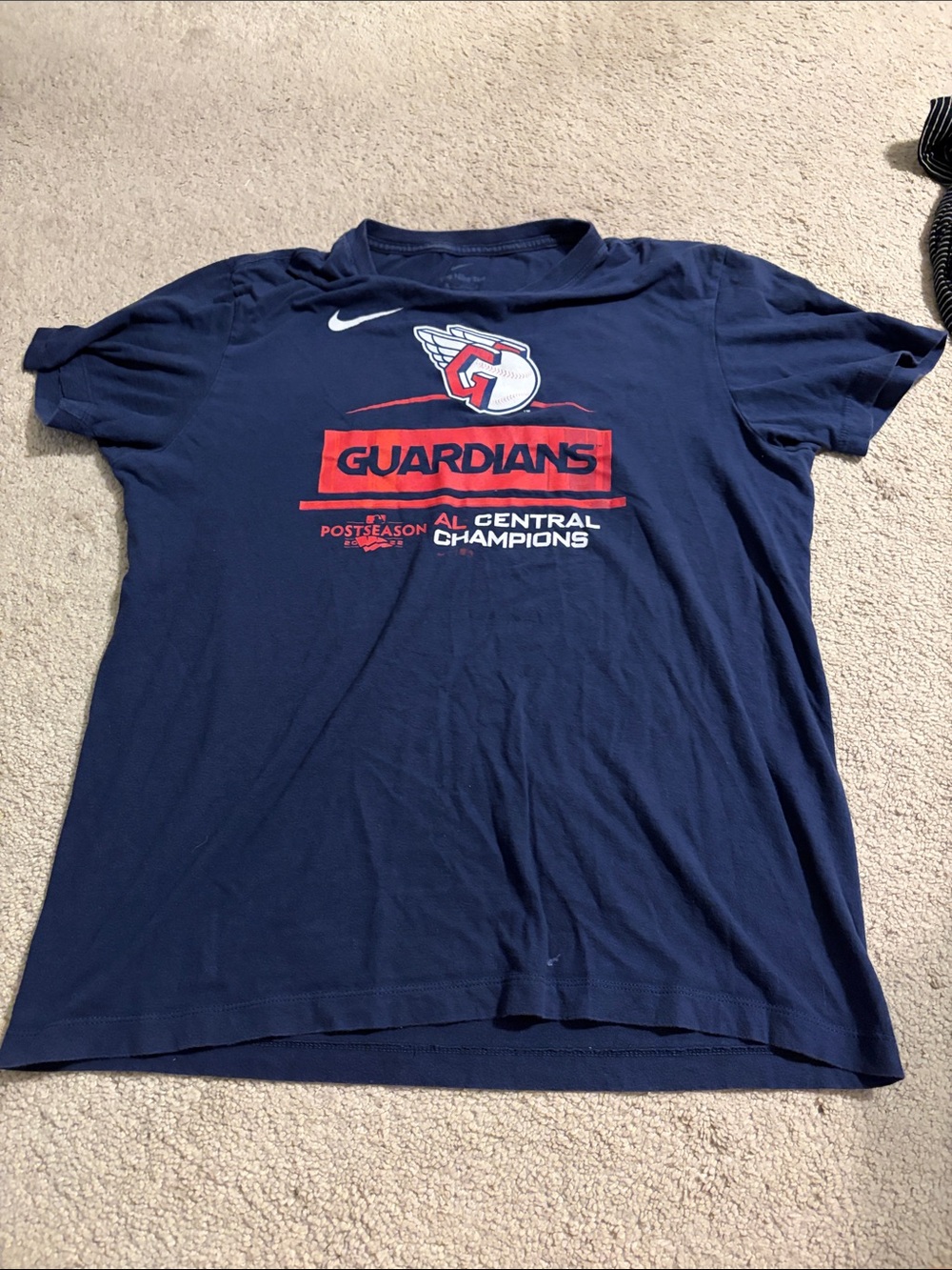 Nike men’s Navy Guardians Graphic Tee with Red Accents